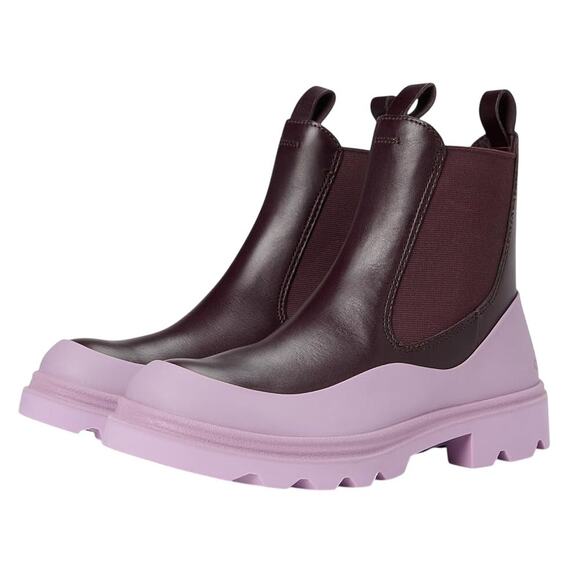 Ecco Womens Grainer 2.0 Double Gore Chelsea Boot EU 39 US 8-8.5 Purple Black NIB - Picture 1 of 13